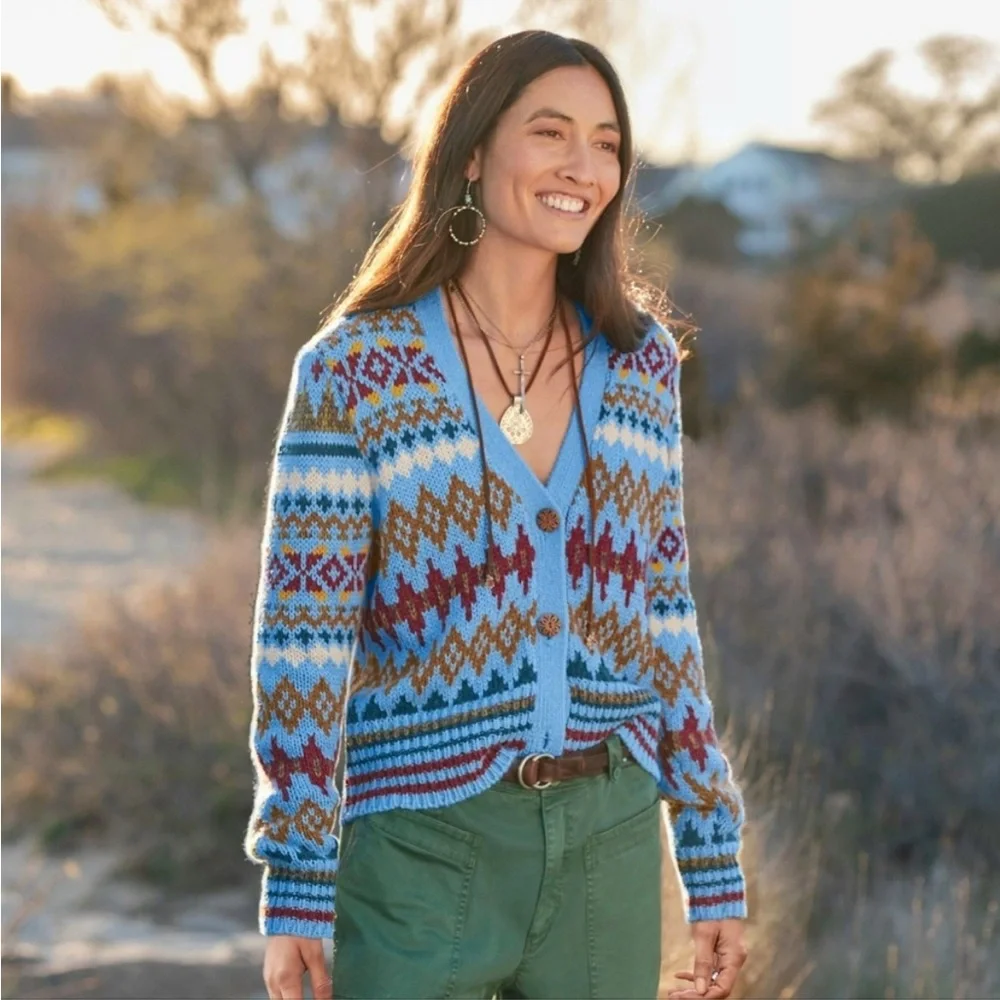 Sundance Folk Tale Fair Isle Cardigan